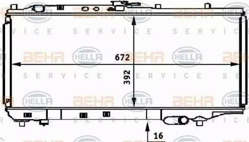 BEHR HELLA Service 8MK 376 708-231 - Радиатор, охлаждане на двигателя vvparts.bg