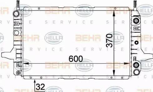 BEHR HELLA Service 8MK 376 707-681 - Радиатор, охлаждане на двигателя vvparts.bg