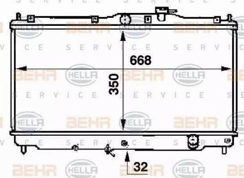 BEHR HELLA Service 8MK 376 707-351 - Радиатор, охлаждане на двигателя vvparts.bg