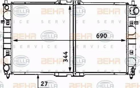 BEHR HELLA Service 8MK 376 707-381 - Радиатор, охлаждане на двигателя vvparts.bg