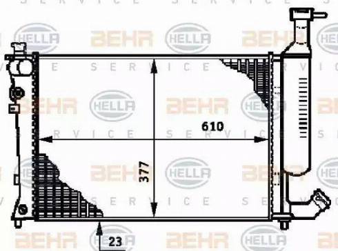 BEHR HELLA Service 8MK 376 719-511 - Радиатор, охлаждане на двигателя vvparts.bg