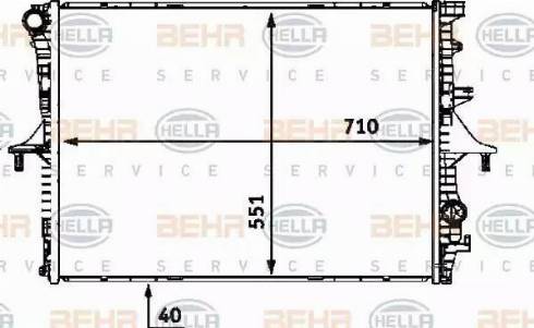 BEHR HELLA Service 8MK 376 719-004 - Радиатор, охлаждане на двигателя vvparts.bg