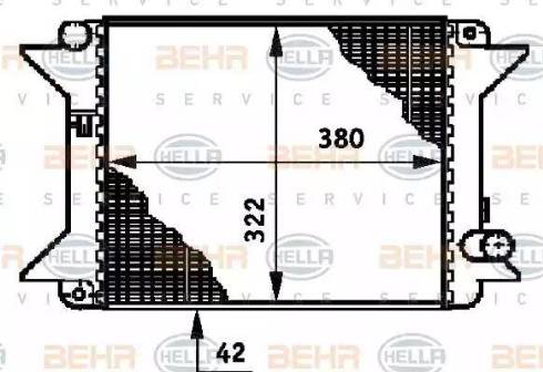 BEHR HELLA Service 8MK 376 719-361 - Радиатор, охлаждане на двигателя vvparts.bg