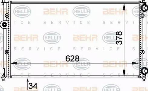 BEHR HELLA Service 8MK 376 714-451 - Радиатор, охлаждане на двигателя vvparts.bg