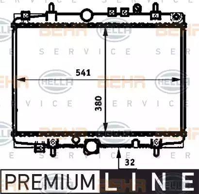 BEHR HELLA Service 8MK 376 714-401 - Радиатор, охлаждане на двигателя vvparts.bg