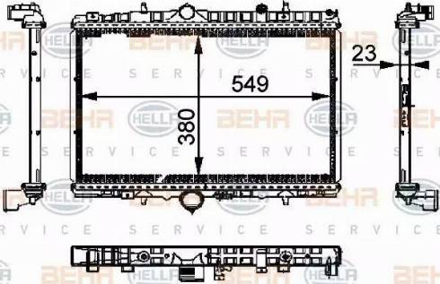 BEHR HELLA Service 8MK 376 714-394 - Радиатор, охлаждане на двигателя vvparts.bg