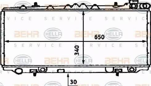 BEHR HELLA Service 8MK 376 715-581 - Радиатор, охлаждане на двигателя vvparts.bg