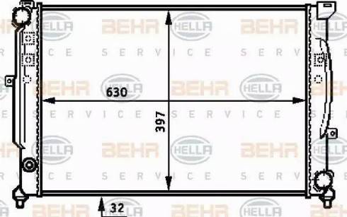 BEHR HELLA Service 8MK 376 715-334 - Радиатор, охлаждане на двигателя vvparts.bg