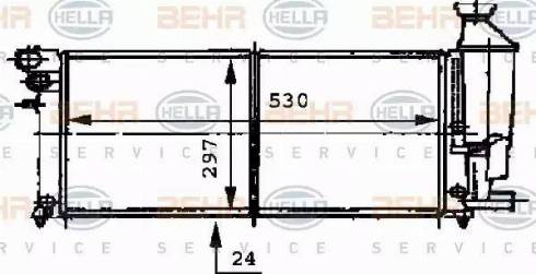 BEHR HELLA Service 8MK 376 716-471 - Радиатор, охлаждане на двигателя vvparts.bg