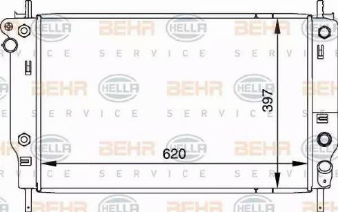 BEHR HELLA Service 8MK 376 716-681 - Радиатор, охлаждане на двигателя vvparts.bg