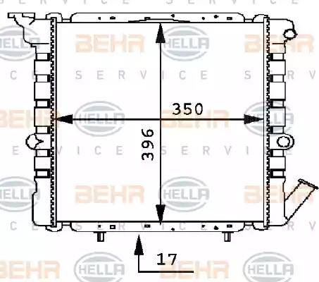 BEHR HELLA Service 8MK 376 716-051 - Радиатор, охлаждане на двигателя vvparts.bg