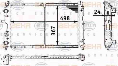 BEHR HELLA Service 8MK 376 716-171 - Радиатор, охлаждане на двигателя vvparts.bg