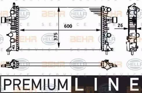 BEHR HELLA Service 8MK 376 710-661 - Радиатор, охлаждане на двигателя vvparts.bg