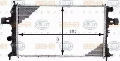 BEHR HELLA Service 8MK 376 710-334 - Радиатор, охлаждане на двигателя vvparts.bg