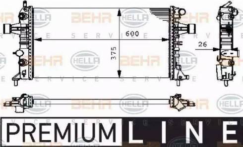 BEHR HELLA Service 8MK 376 710-321 - Радиатор, охлаждане на двигателя vvparts.bg