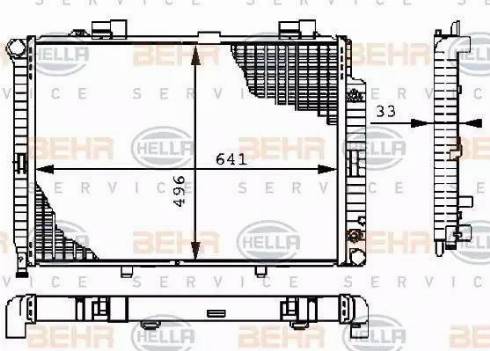 BEHR HELLA Service 8MK 376 710-231 - Радиатор, охлаждане на двигателя vvparts.bg