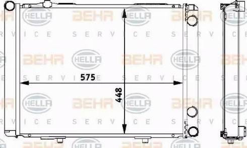 BEHR HELLA Service 8MK 376 711-534 - Радиатор, охлаждане на двигателя vvparts.bg