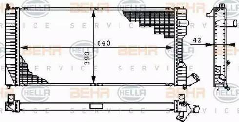 BEHR HELLA Service 8MK 376 711-681 - Радиатор, охлаждане на двигателя vvparts.bg