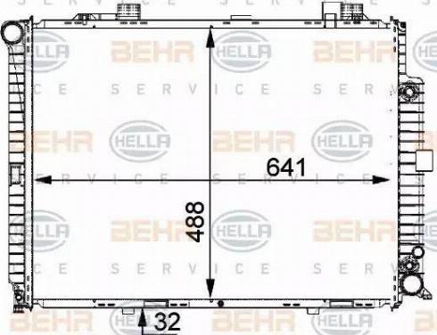 BEHR HELLA Service 8MK 376 711-154 - Радиатор, охлаждане на двигателя vvparts.bg