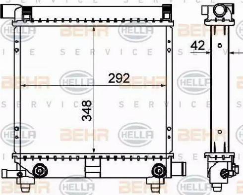 BEHR HELLA Service 8MK 376 711-311 - Радиатор, охлаждане на двигателя vvparts.bg