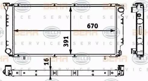 BEHR HELLA Service 8MK 376 718-441 - Радиатор, охлаждане на двигателя vvparts.bg