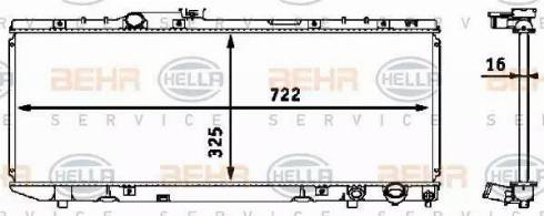 BEHR HELLA Service 8MK 376 718-401 - Радиатор, охлаждане на двигателя vvparts.bg