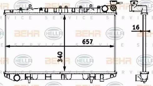 BEHR HELLA Service 8MK 376 718-501 - Радиатор, охлаждане на двигателя vvparts.bg