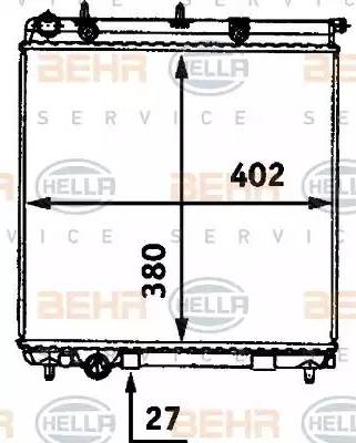 BEHR HELLA Service 8MK 376 718-641 - Радиатор, охлаждане на двигателя vvparts.bg