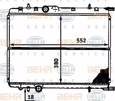 BEHR HELLA Service 8MK 376 718-141 - Радиатор, охлаждане на двигателя vvparts.bg