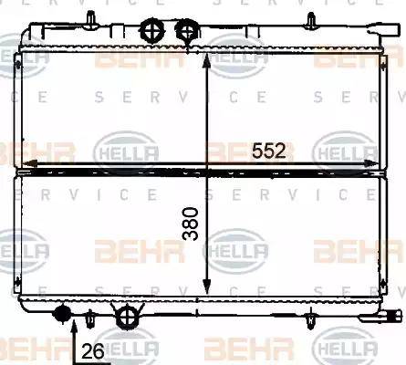 BEHR HELLA Service 8MK 376 718-181 - Радиатор, охлаждане на двигателя vvparts.bg