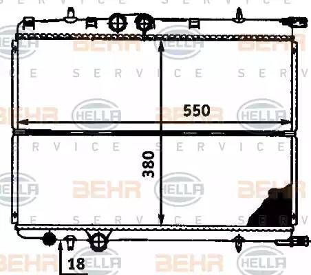 BEHR HELLA Service 8MK 376 718-171 - Радиатор, охлаждане на двигателя vvparts.bg