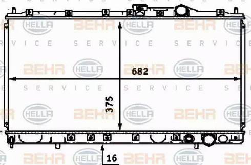 BEHR HELLA Service 8MK 376 718-391 - Радиатор, охлаждане на двигателя vvparts.bg