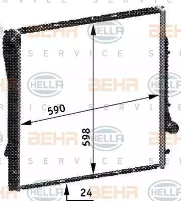 BEHR HELLA Service 8MK 376 718-764 - Радиатор, охлаждане на двигателя vvparts.bg