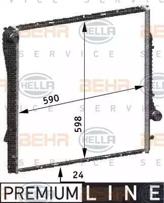 BEHR HELLA Service 8MK 376 718-761 - Радиатор, охлаждане на двигателя vvparts.bg