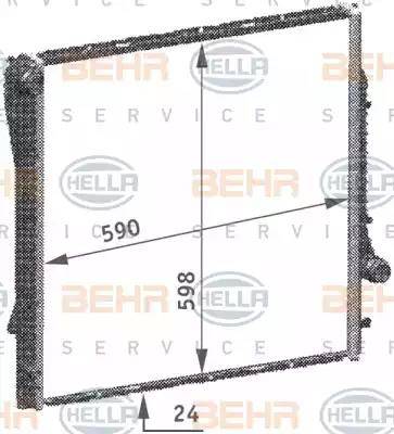 BEHR HELLA Service 8MK 376 718-774 - Радиатор, охлаждане на двигателя vvparts.bg