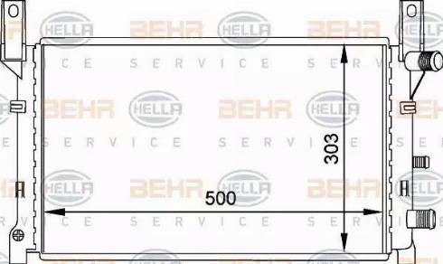 BEHR HELLA Service 8MK 376 713-411 - Радиатор, охлаждане на двигателя vvparts.bg