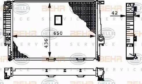 BEHR HELLA Service 8MK 376 713-141 - Радиатор, охлаждане на двигателя vvparts.bg