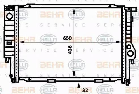 BEHR HELLA Service 8MK 376 713-281 - Радиатор, охлаждане на двигателя vvparts.bg