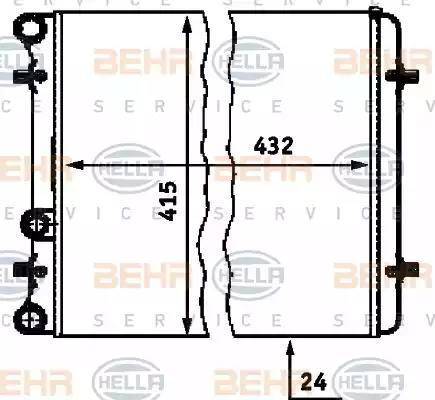 BEHR HELLA Service 8MK 376 713-774 - Радиатор, охлаждане на двигателя vvparts.bg