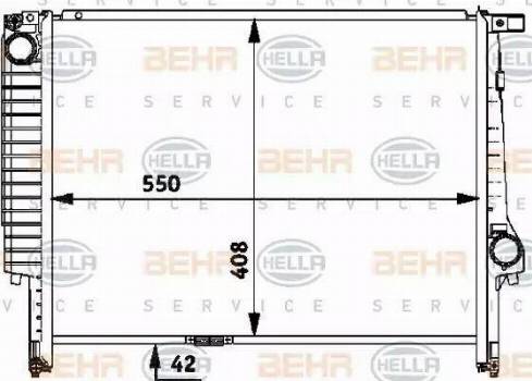 BEHR HELLA Service 8MK 376 712-171 - Радиатор, охлаждане на двигателя vvparts.bg