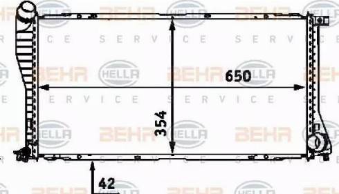 BEHR HELLA Service 8MK 376 712-394 - Радиатор, охлаждане на двигателя vvparts.bg