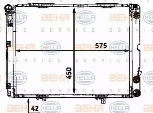 BEHR HELLA Service 8MK 376 712-301 - Радиатор, охлаждане на двигателя vvparts.bg