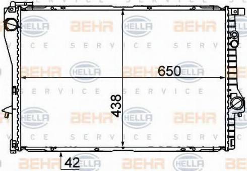 BEHR HELLA Service 8MK 376 712-234 - Радиатор, охлаждане на двигателя vvparts.bg