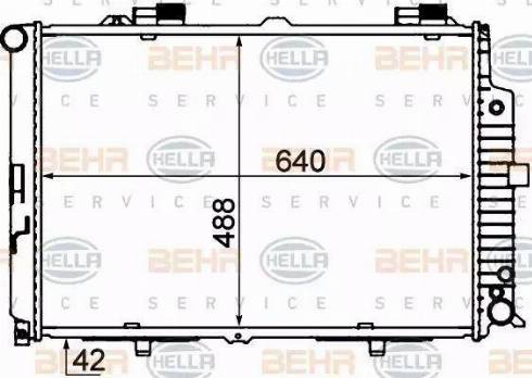 BEHR HELLA Service 8MK 376 712-784 - Радиатор, охлаждане на двигателя vvparts.bg