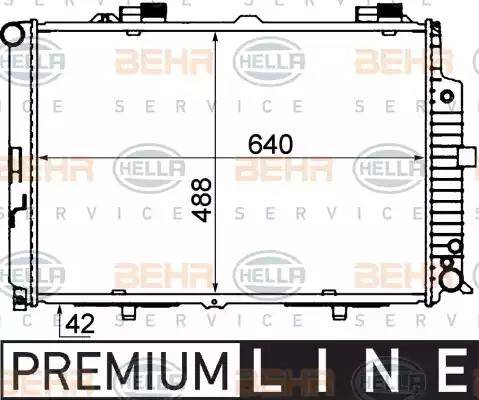 BEHR HELLA Service 8MK 376 712-781 - Радиатор, охлаждане на двигателя vvparts.bg