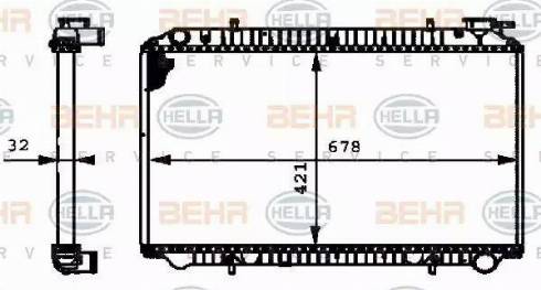 BEHR HELLA Service 8MK 376 712-731 - Радиатор, охлаждане на двигателя vvparts.bg