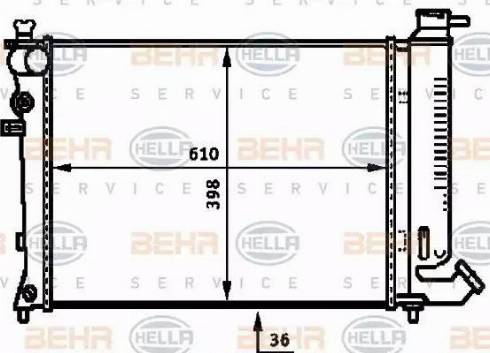 BEHR HELLA Service 8MK 376 717-491 - Радиатор, охлаждане на двигателя vvparts.bg