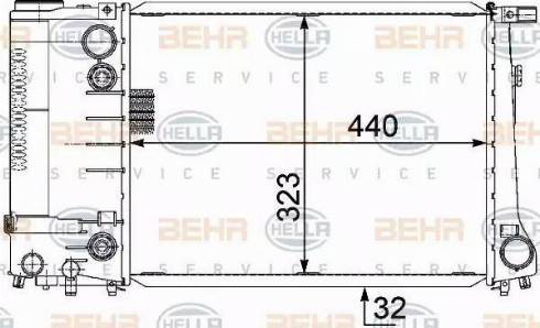 BEHR HELLA Service 8MK 376 717-471 - Радиатор, охлаждане на двигателя vvparts.bg