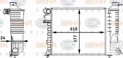 BEHR HELLA Service 8MK 376 717-511 - Радиатор, охлаждане на двигателя vvparts.bg