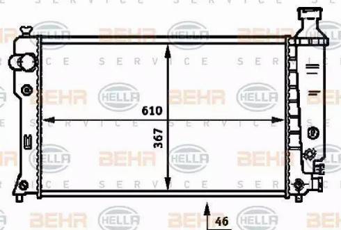 BEHR HELLA Service 8MK 376 717-661 - Радиатор, охлаждане на двигателя vvparts.bg